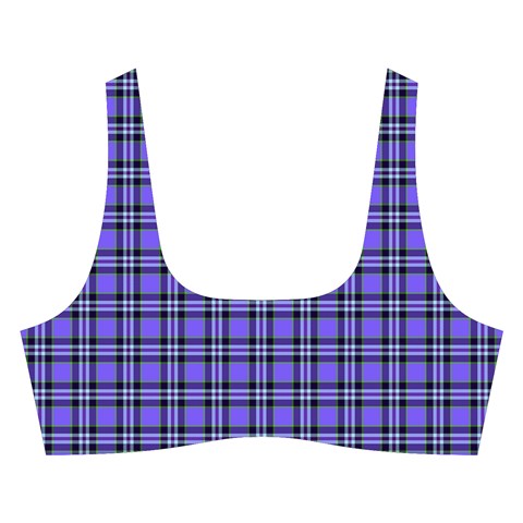 Blue Tartan Plaid 1 Cross Back Hipster Bikini Set from ArtsNow.com Front