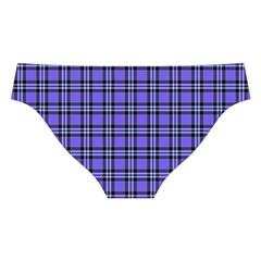 Blue Tartan Plaid 1 Cross Back Hipster Bikini Set from ArtsNow.com Back Under