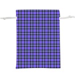 Blue Tartan Plaid 1 Lightweight Drawstring Pouch (XL)