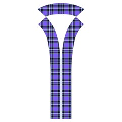 Blue Tartan Plaid 1 Kids  Long Sleeve Velvet Lounge Robe from ArtsNow.com Collar Inside