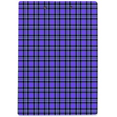 Blue Tartan Plaid 1 A4 Acrylic Clipboard from ArtsNow.com Back