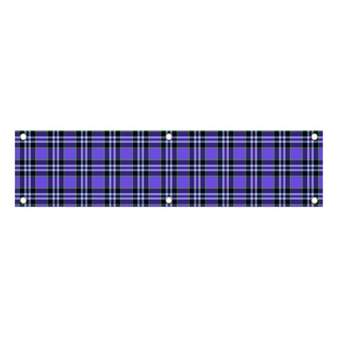 Blue Tartan Plaid 1 Banner and Sign 4  x 1  from ArtsNow.com Front