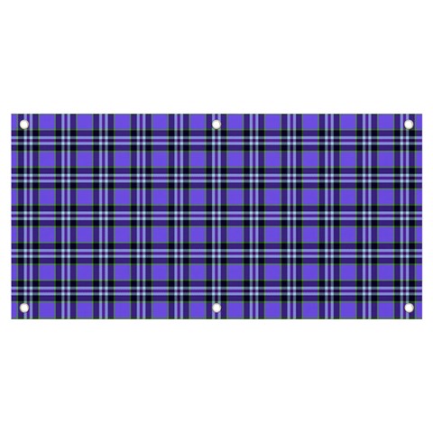 Blue Tartan Plaid 1 Banner and Sign 4  x 2  from ArtsNow.com Front