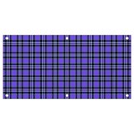 Blue Tartan Plaid 1 Banner and Sign 4  x 2 