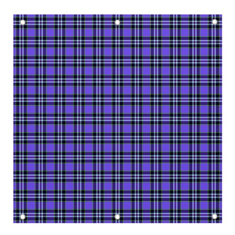 Blue Tartan Plaid 1 Banner and Sign 4  x 4  from ArtsNow.com Front