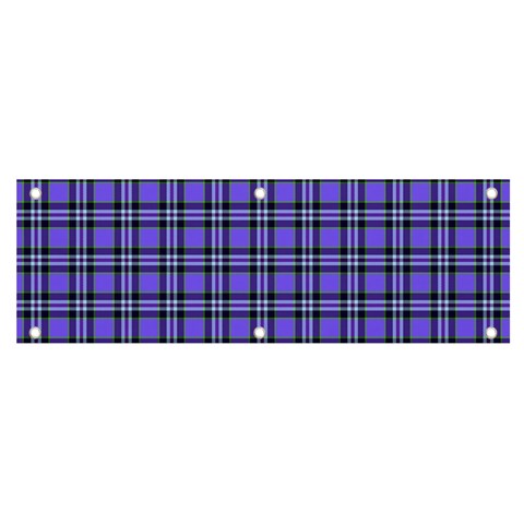 Blue Tartan Plaid 1 Banner and Sign 6  x 2  from ArtsNow.com Front