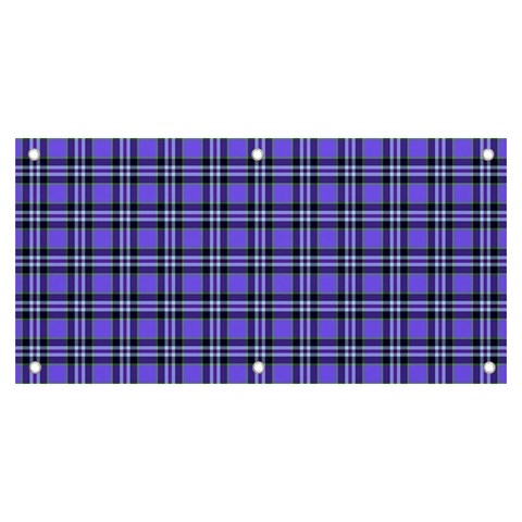 Blue Tartan Plaid 1 Banner and Sign 6  x 3  from ArtsNow.com Front