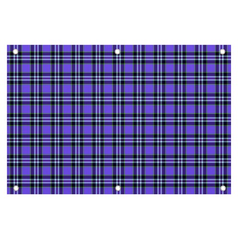 Blue Tartan Plaid 1 Banner and Sign 6  x 4  from ArtsNow.com Front