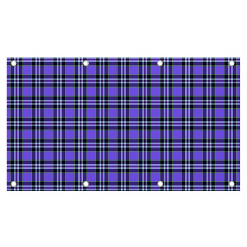 Blue Tartan Plaid 1 Banner and Sign 7  x 4  from ArtsNow.com Front