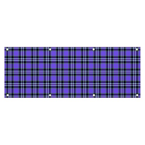 Blue Tartan Plaid 1 Banner and Sign 8  x 3  from ArtsNow.com Front