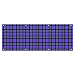 Blue Tartan Plaid 1 Banner and Sign 8  x 3 