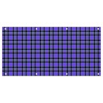 Blue Tartan Plaid 1 Banner and Sign 8  x 4 