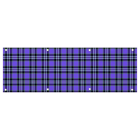 Blue Tartan Plaid 1 Banner and Sign 9  x 3  from ArtsNow.com Front