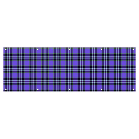 Blue Tartan Plaid 1 Banner and Sign 12  x 4  from ArtsNow.com Front