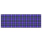 Blue Tartan Plaid 1 Banner and Sign 12  x 4 