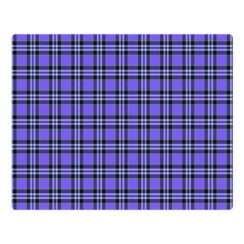 Blue Tartan Plaid 1 Premium Plush Fleece Blanket (Large) from ArtsNow.com 80 x60  Blanket Front