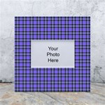 Blue Tartan Plaid 1 White Box Photo Frame 4  x 6 