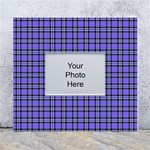 Blue Tartan Plaid 1 White Wall Photo Frame 5  x 7 