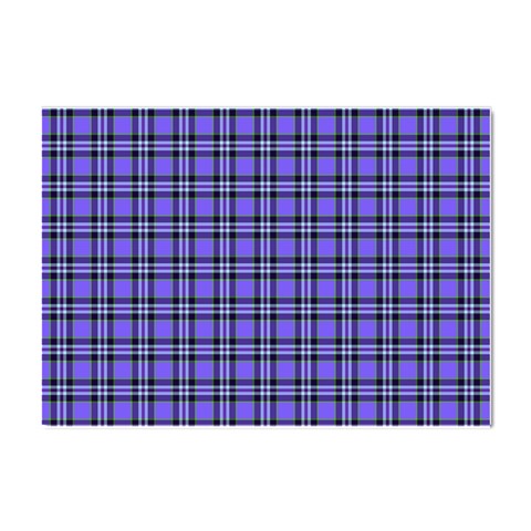 Blue Tartan Plaid 1 Crystal Sticker (A4) from ArtsNow.com Front