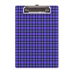 Blue Tartan Plaid 1 A5 Acrylic Clipboard