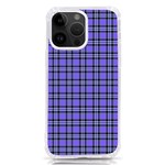 Blue Tartan Plaid 1 iPhone 14 Pro Max TPU UV Print Case