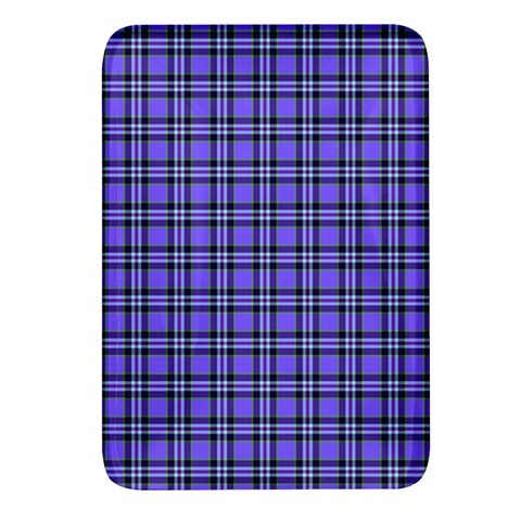 Blue Tartan Plaid 1 Rectangular Glass Fridge Magnet (4 pack) from ArtsNow.com Front