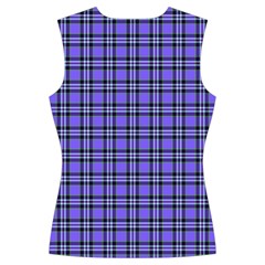 Blue Tartan Plaid 1 Women s Cut Out Long Sleeve T Back