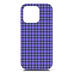 Blue Tartan Plaid 1 iPhone 16 Pro Black UV Print PC Hardshell Case