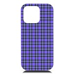 Blue Tartan Plaid 1 iPhone 16 Pro Max Black UV Print PC Hardshell Case