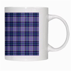 Purple Plaid Tartan 1 White Mug from ArtsNow.com Right