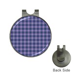 Purple Plaid Tartan 1 Hat Clips with Golf Markers