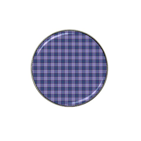 Purple Plaid Tartan 1 Hat Clip Ball Marker from ArtsNow.com Front