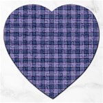 Purple Plaid Tartan 1 Jigsaw Puzzle (Heart)