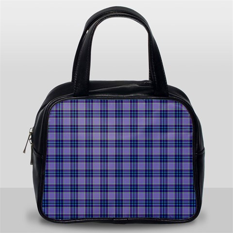 Purple Plaid Tartan 1 Classic Handbag (One Side) from ArtsNow.com Front