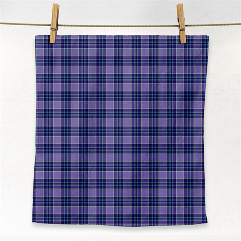 Purple Plaid Tartan 1 Face Towel from ArtsNow.com Front