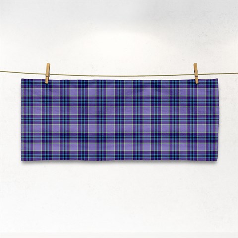 Purple Plaid Tartan 1 Hand Towel from ArtsNow.com Front