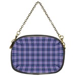 Purple Plaid Tartan 1 Chain Purse (One Side)