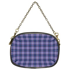 Purple Plaid Tartan 1 Chain Purse (Two Sides) from ArtsNow.com Front