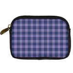 Purple Plaid Tartan 1 Digital Camera Leather Case