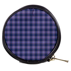 Purple Plaid Tartan 1 Mini Makeup Bag from ArtsNow.com Front