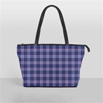 Purple Plaid Tartan 1 Classic Shoulder Handbag