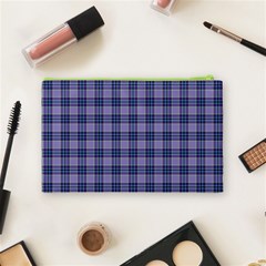 Purple Plaid Tartan 1 Cosmetic Bag (Medium) from ArtsNow.com Back