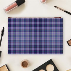 Purple Plaid Tartan 1 Cosmetic Bag (Large) from ArtsNow.com Back