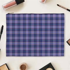 Purple Plaid Tartan 1 Cosmetic Bag (XL) from ArtsNow.com Front