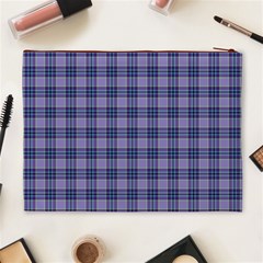 Purple Plaid Tartan 1 Cosmetic Bag (XL) from ArtsNow.com Back