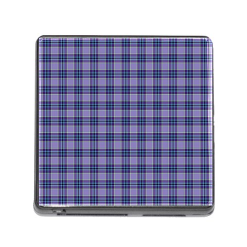 Purple Plaid Tartan 1 Memory Card Reader (Square 5 Slot) from ArtsNow.com Front