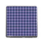 Purple Plaid Tartan 1 Memory Card Reader (Square 5 Slot)