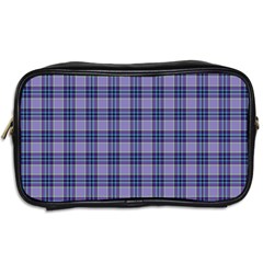 Purple Plaid Tartan 1 Toiletries Bag (Two Sides) from ArtsNow.com Back