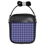 Purple Plaid Tartan 1 Girls Sling Bag