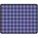 Purple Plaid Tartan 1 Fleece Blanket (Medium)